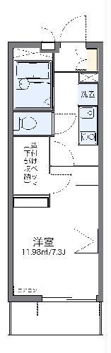 レオパレス友(1K/1階)の間取り写真