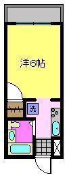 サカイプラザS(1K/3階)の間取り写真