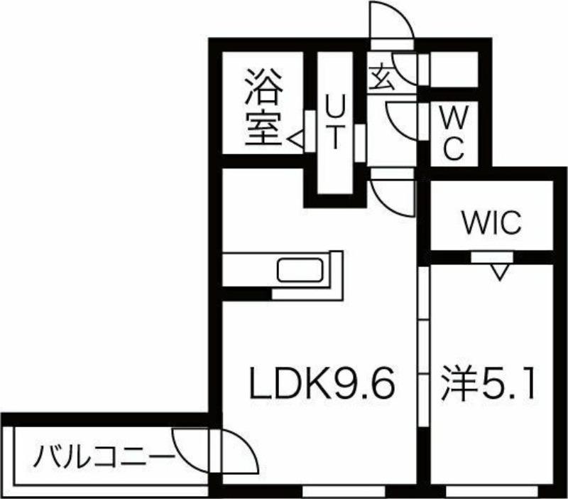 レジデンス北18条(1LDK/4階)の間取り写真