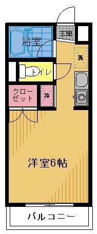内海小柳マンション(1K/3階)の間取り写真