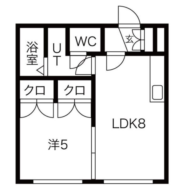 グレース旭町(1LDK/4階)の間取り写真