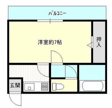 ネクスト元町(1K/1階)の間取り写真