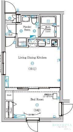 ラフィスタ新板橋(1LDK/3階)の間取り写真