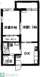 マ・メゾン(2K/2階)の間取り写真
