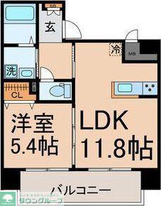 AXIS.LS(1LDK/7階)の間取り写真