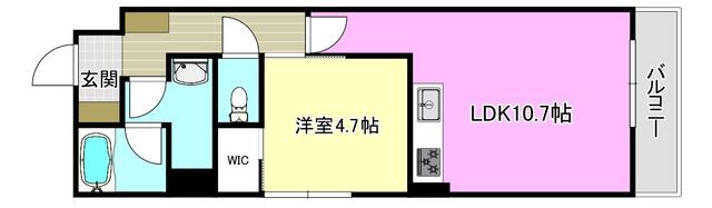 雅 シャーメゾン(1LDK/4階)の間取り写真