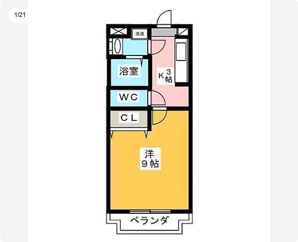 RASPINI(1K/1階)の間取り写真
