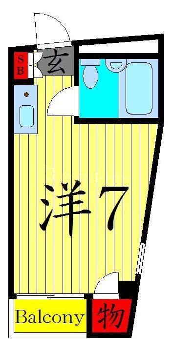 サンチェリー三吉野ビル(ワンルーム/4階)の間取り写真