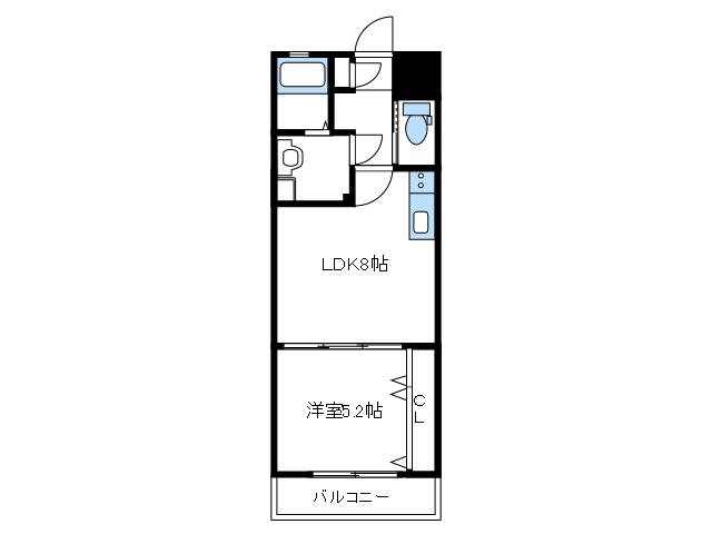フラワーコートII(1LDK/2階)の間取り写真