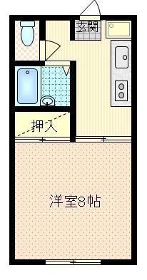ルネッサンス成松(1K/2階)の間取り写真