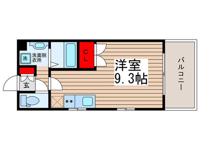 アーク松の木通(ワンルーム/4階)の間取り写真