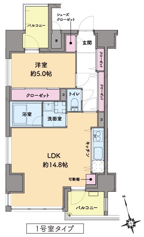 ファーストシーン船堀セオリー(1LDK/10階)の間取り写真