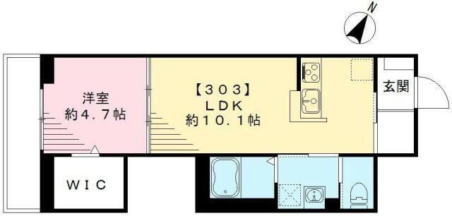 ラ・コリーヌ谷中(1LDK/2階)の間取り写真