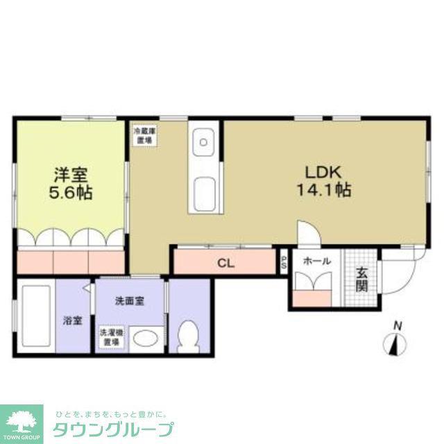 リトルフォレスト(1LDK/1階)の間取り写真