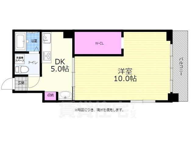 アロハビルヂング(1DK/2階)の間取り写真