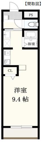 F・Kマンション(ワンルーム/2階)の間取り写真