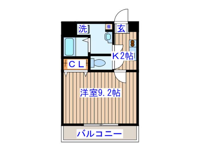 ロイヤルガーデン春日町(1K/8階)の間取り写真