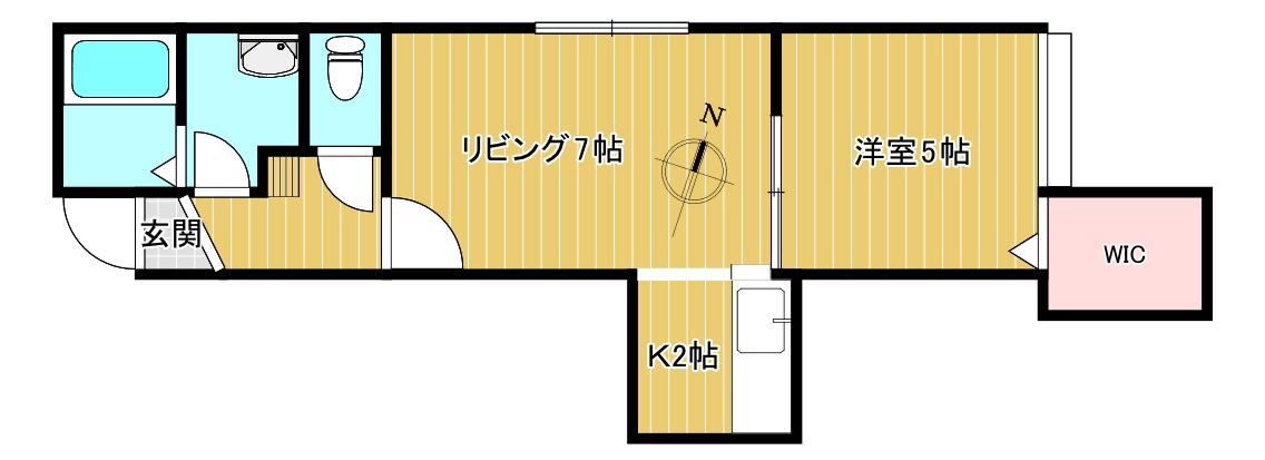 メゾン ド ドリー(1LDK/2階)の間取り写真