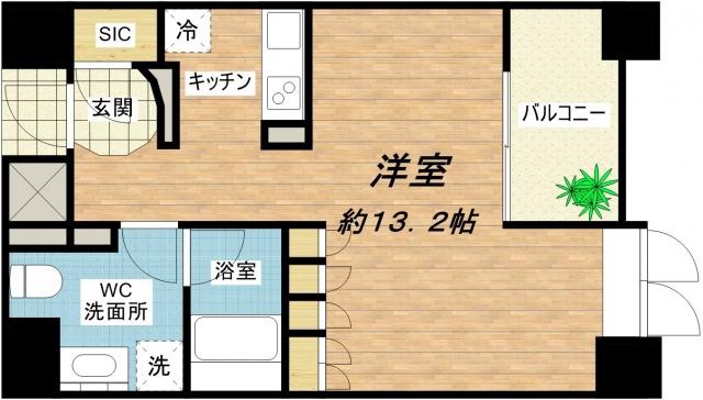 プライムアーバン堺筋本町(ワンルーム/3階)の間取り写真