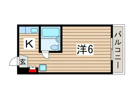 宮野木マンション(1K/2階)の間取り写真