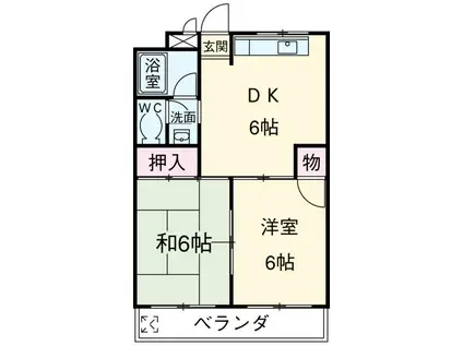 小島マンション(2DK/4階)の間取り写真