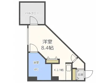 ヴィスタ東雲(1K/7階)の間取り写真