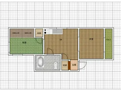 磯尾マンション(2DK/3階)の間取り写真