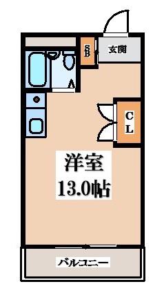 クオリティ南四条(ワンルーム/4階)の間取り写真