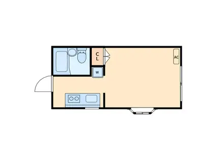 メゾンノアール黒田(ワンルーム/2階)の間取り写真