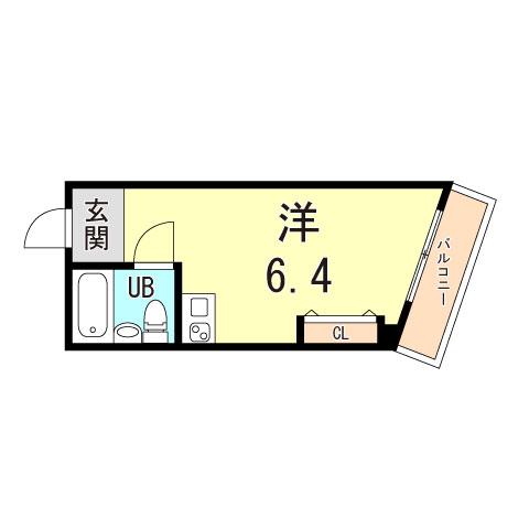 コンフォートリブ(1K/2階)の間取り写真