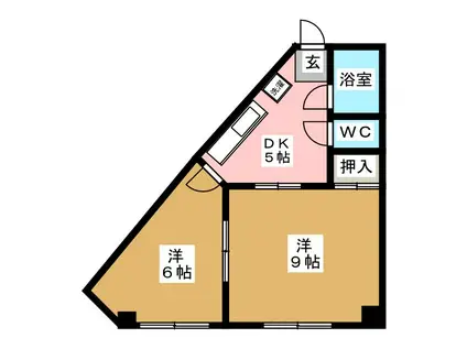 みわ鎌倉館(2K/3階)の間取り写真