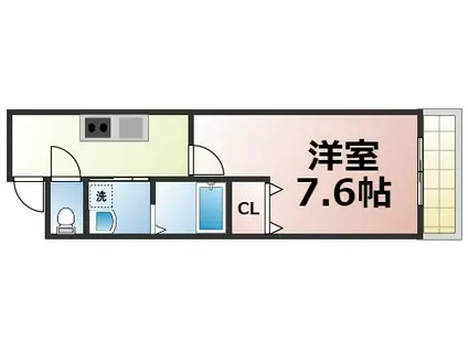 フジパレス深江橋南II番館(1K/3階)の間取り写真