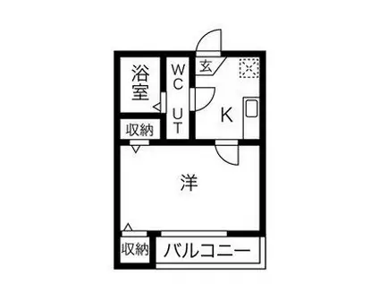 コンパートハウス本星崎(1K/2階)の間取り写真