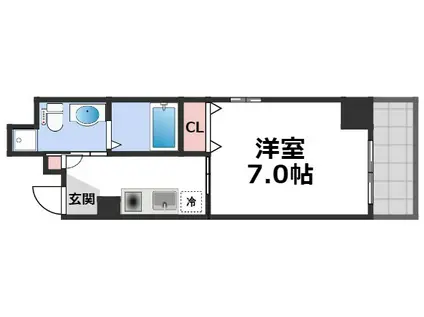 ラ・フォーレ東野田II(1K/8階)の間取り写真