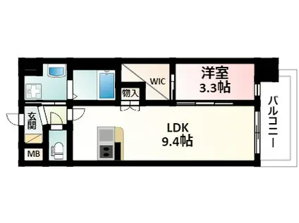 セレニテ江坂ミラク(1LDK/6階)の間取り写真
