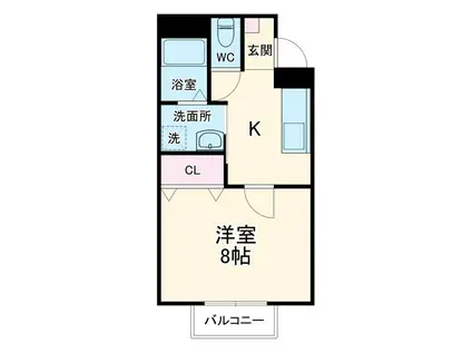 COCO HOUSE幸(1K/1階)の間取り写真