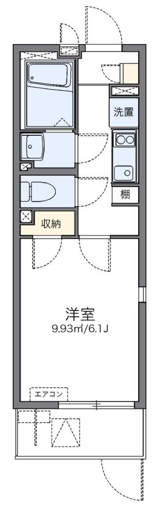レオネクスト豊中岡町(1K/1階)の間取り写真