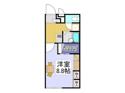 レオパレスブリリアント・グリーン(1K/2階)の間取り写真