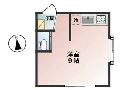 エーデルハイム小平(ワンルーム/1階)の間取り写真