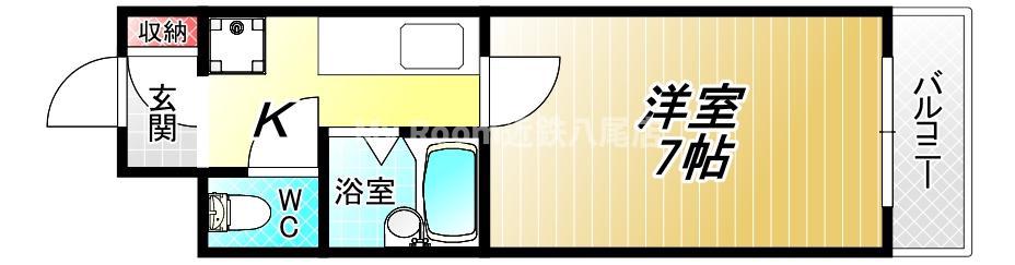 ノアーズアーク88(1K/4階)の間取り写真