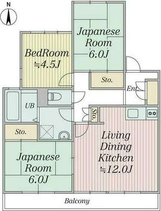 Kフラット 1階階 間取り