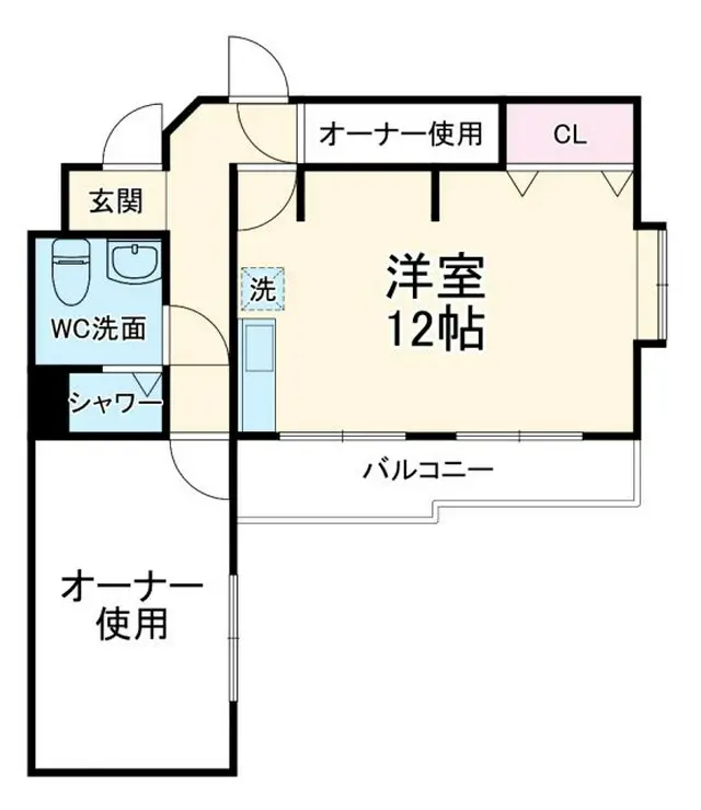 フラット百合ヶ丘 4階階 間取り