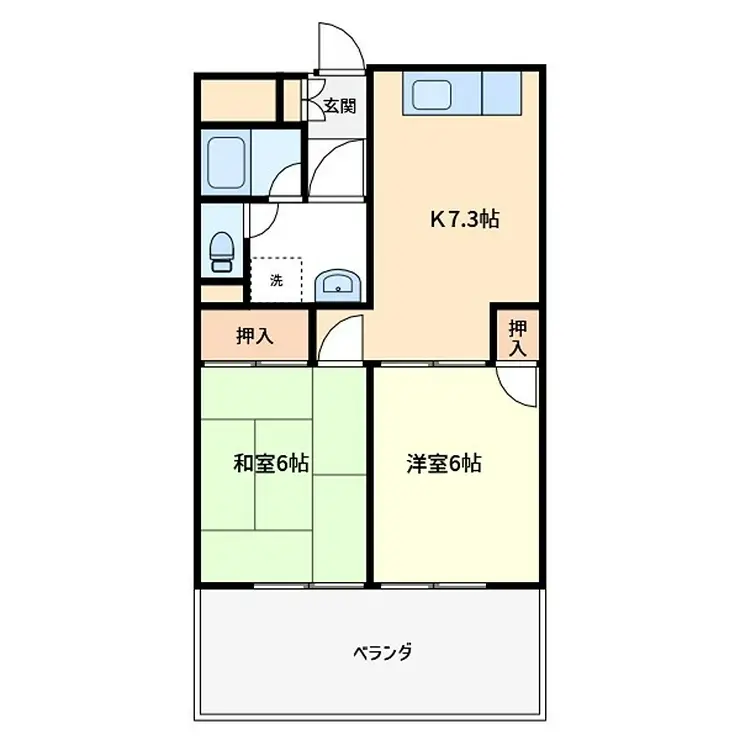 ブルジョン7 6階階 間取り