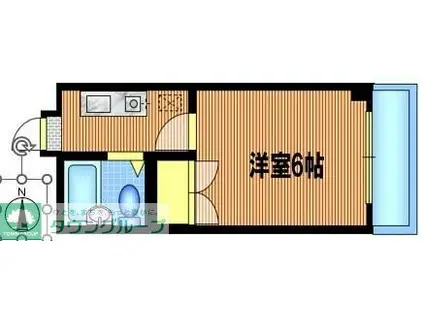 ヴィレッジハウス北烏山(1K/4階)の間取り写真