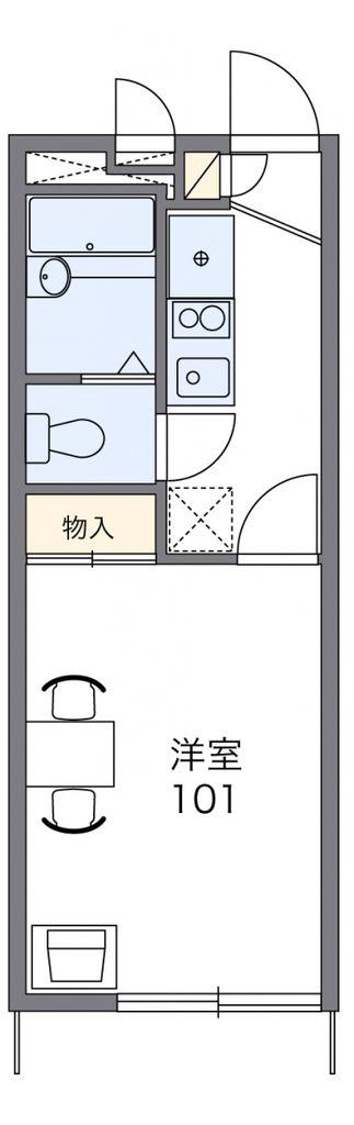 レオパレスJP(1K/2階)の間取り写真