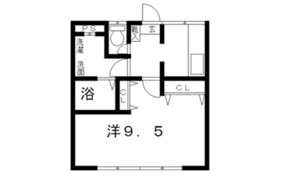 柴田コーポ(1K/2階)の間取り写真