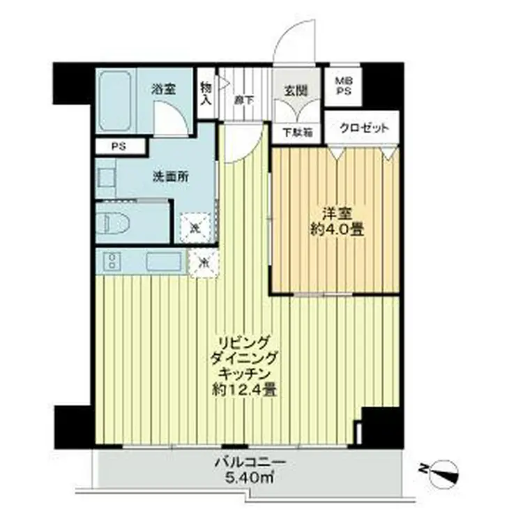 ライオンズマンション太子堂 4階階 間取り