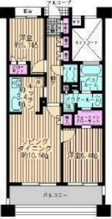 パークスクエア川口 2階階 間取り