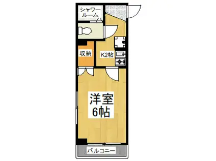 パステラル清瀬(1K/3階)の間取り写真