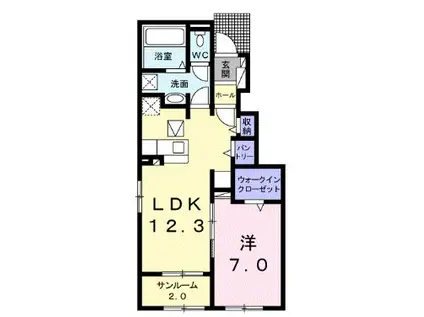 サンリット(1SLDK/1階)の間取り写真